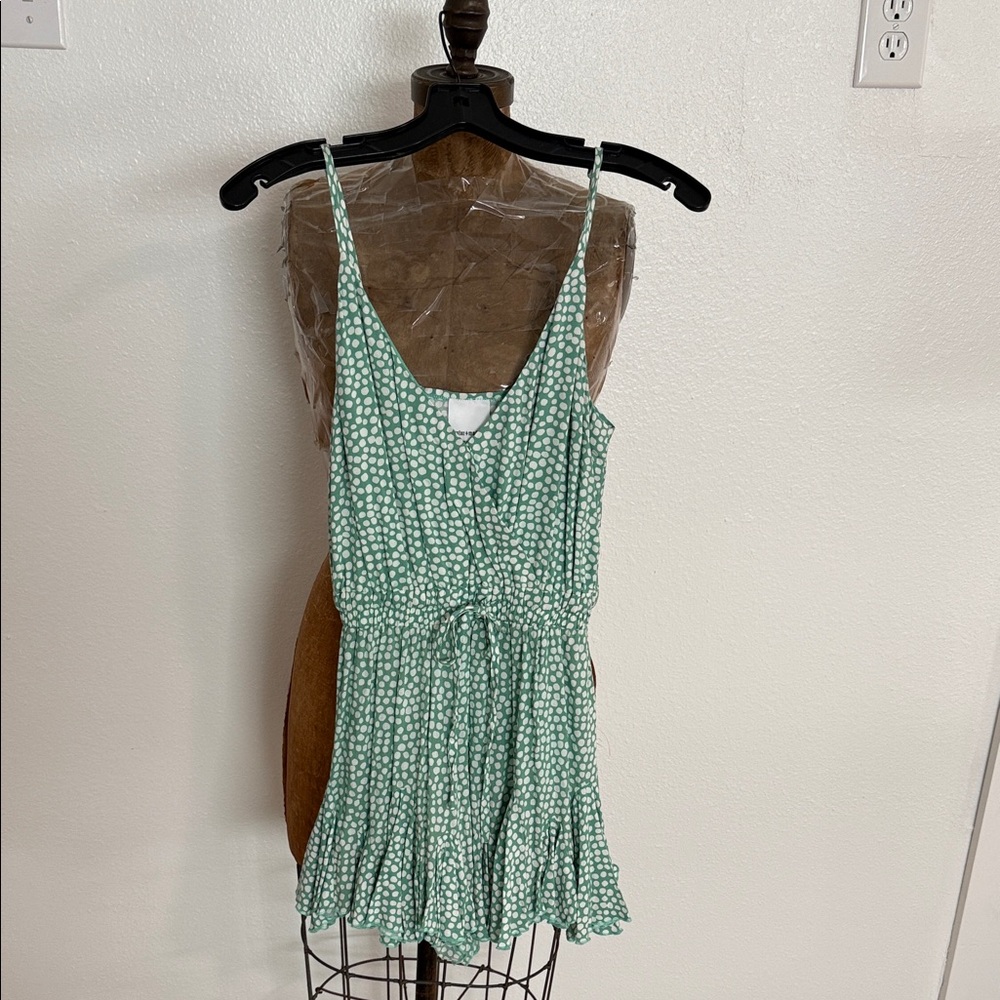 Women’s Green Polka Dot Skylar + Madison Romper Size M